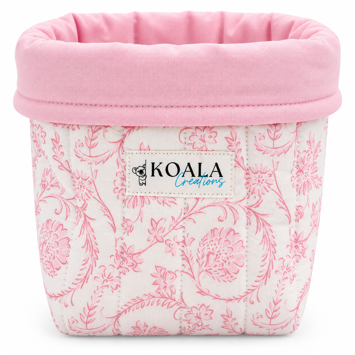 Rose Scroll Quilted Vanity Bucket