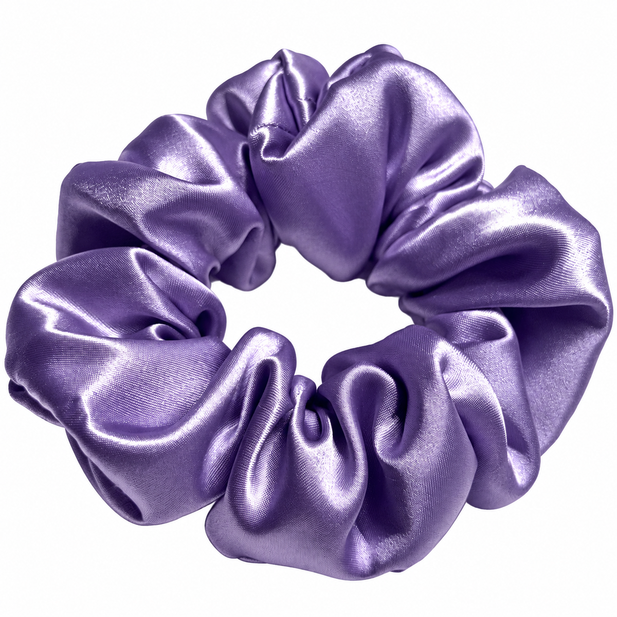 Lilac Satin Scrunchie