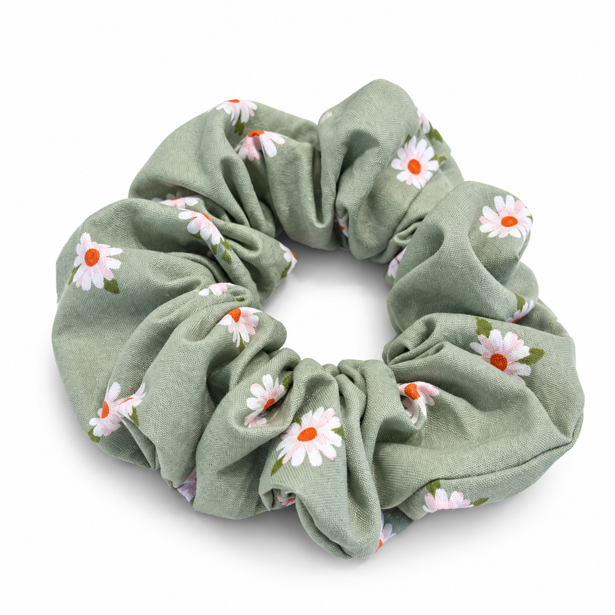Sage Garden Cotton Scrunchie