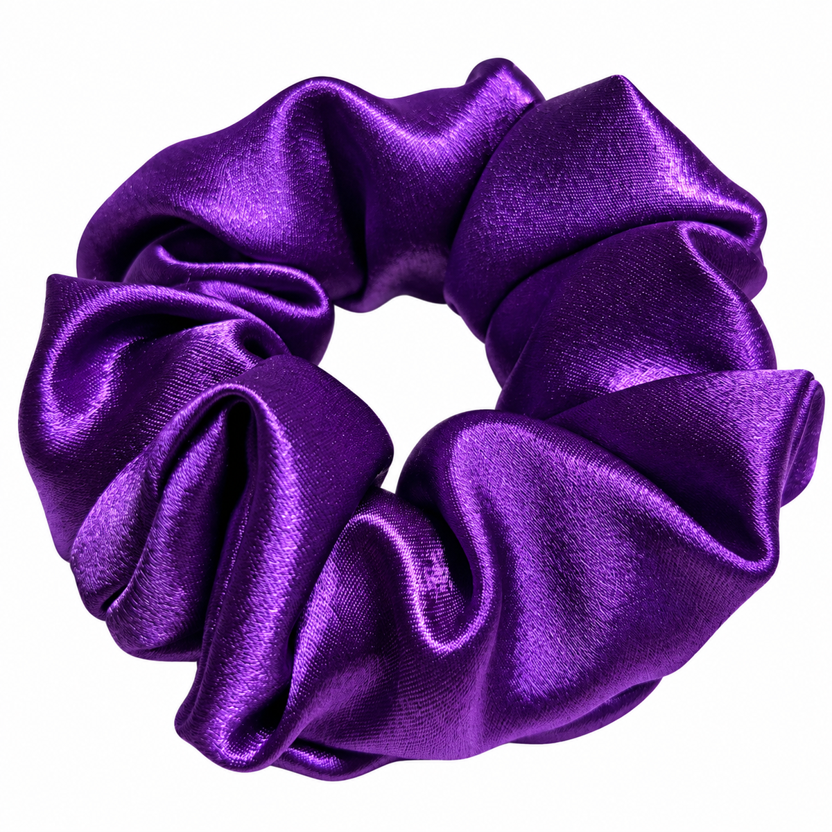 Royal Purple Satin Scrunchie