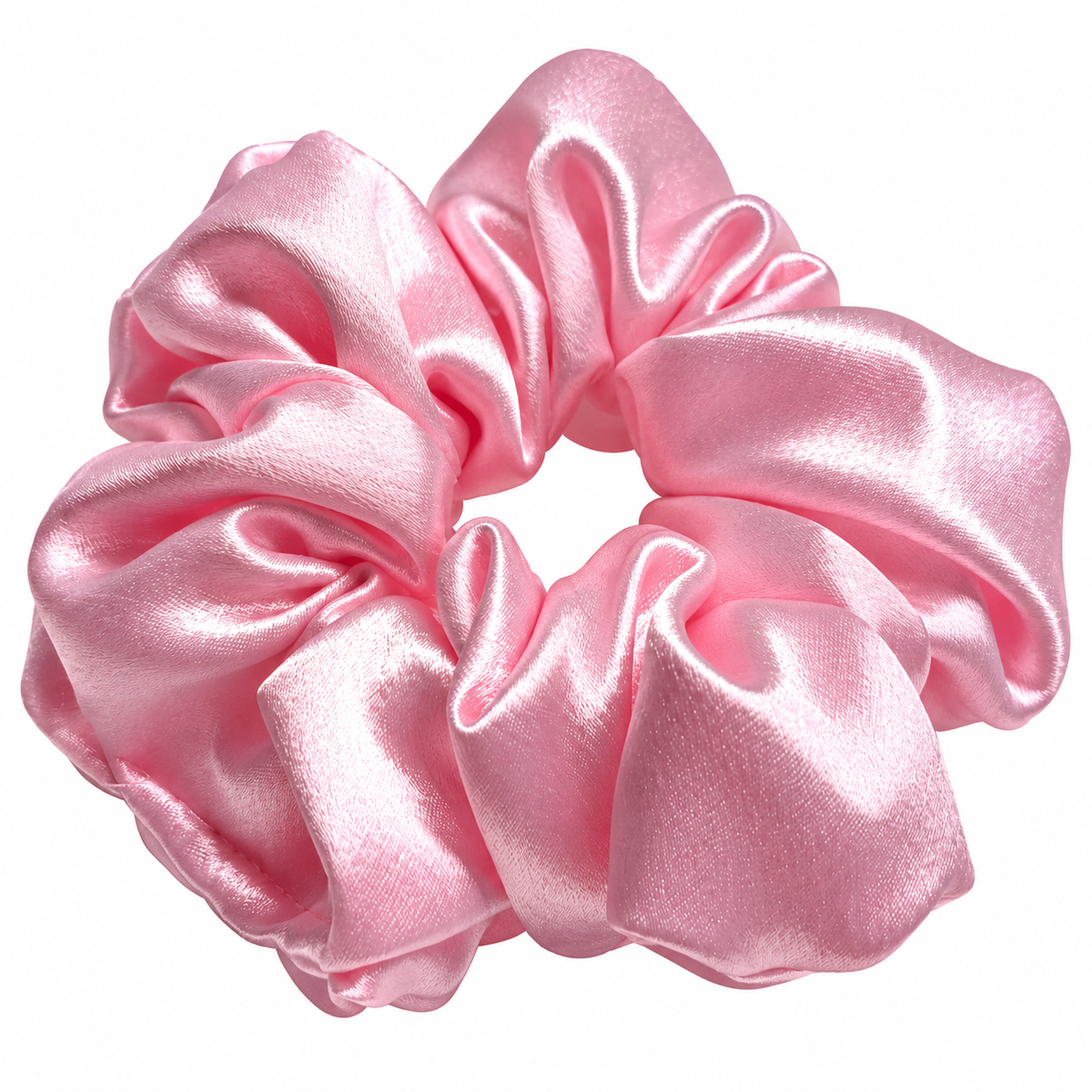 Bubblegum Pink Satin Scrunchie