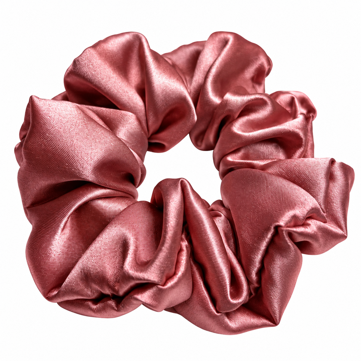 Rose Gold Satin Scrunchie