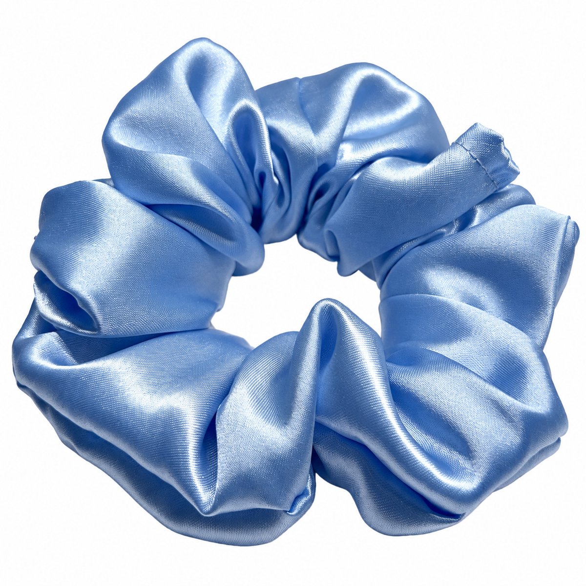 Sky Blue Satin Scrunchie