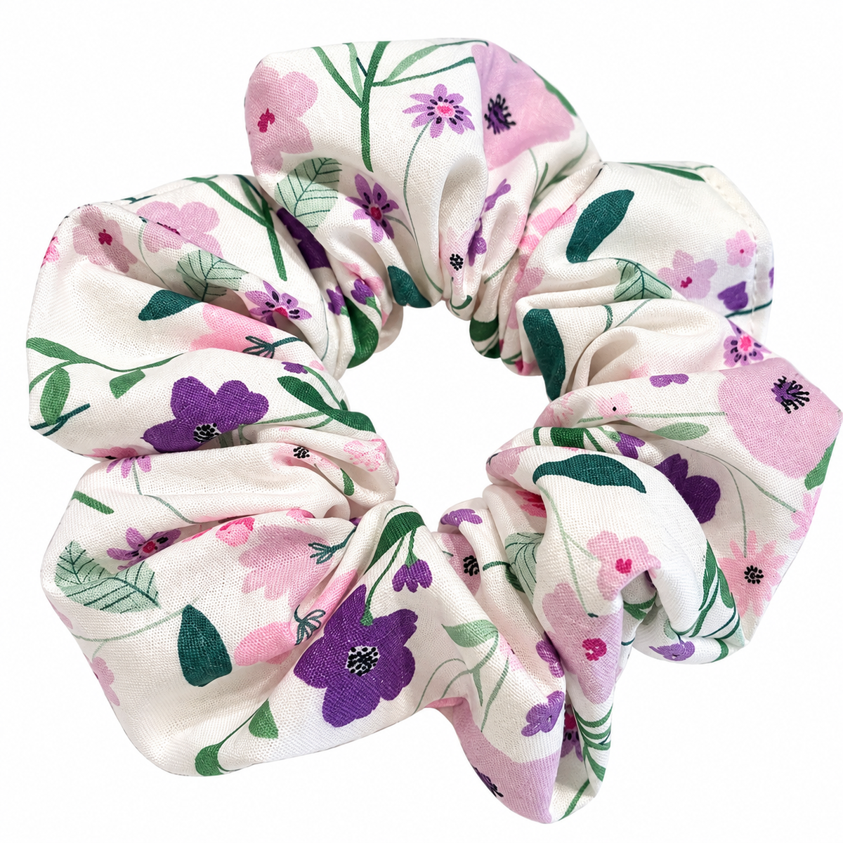 Lavender Blooms Cotton Scrunchie