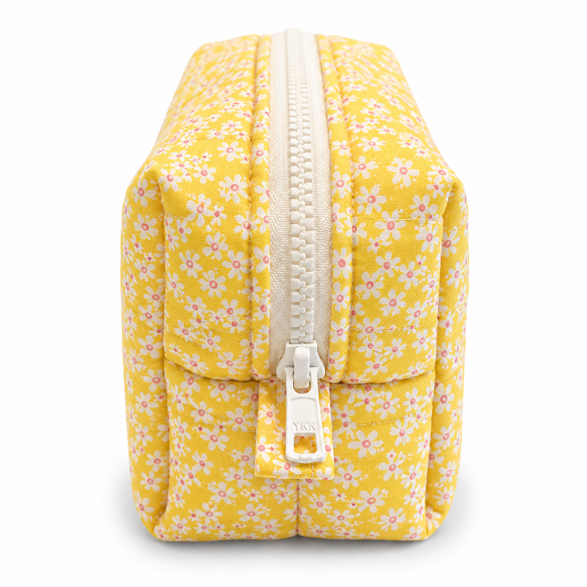 Sun Blossom Quilted Makeup Bag