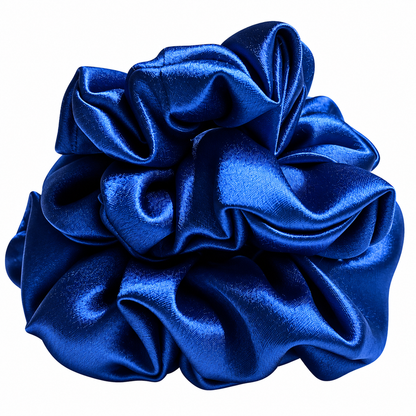 Royal Blue Satin Scrunchie