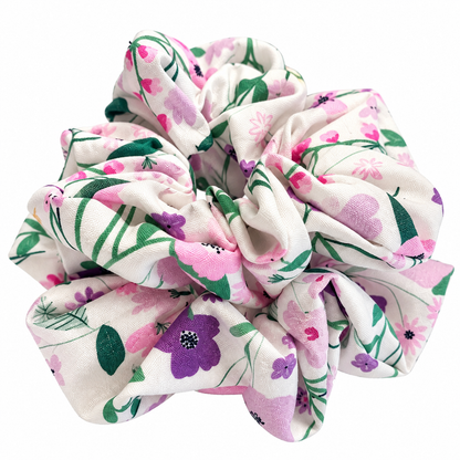 Lavender Blooms Cotton Scrunchie