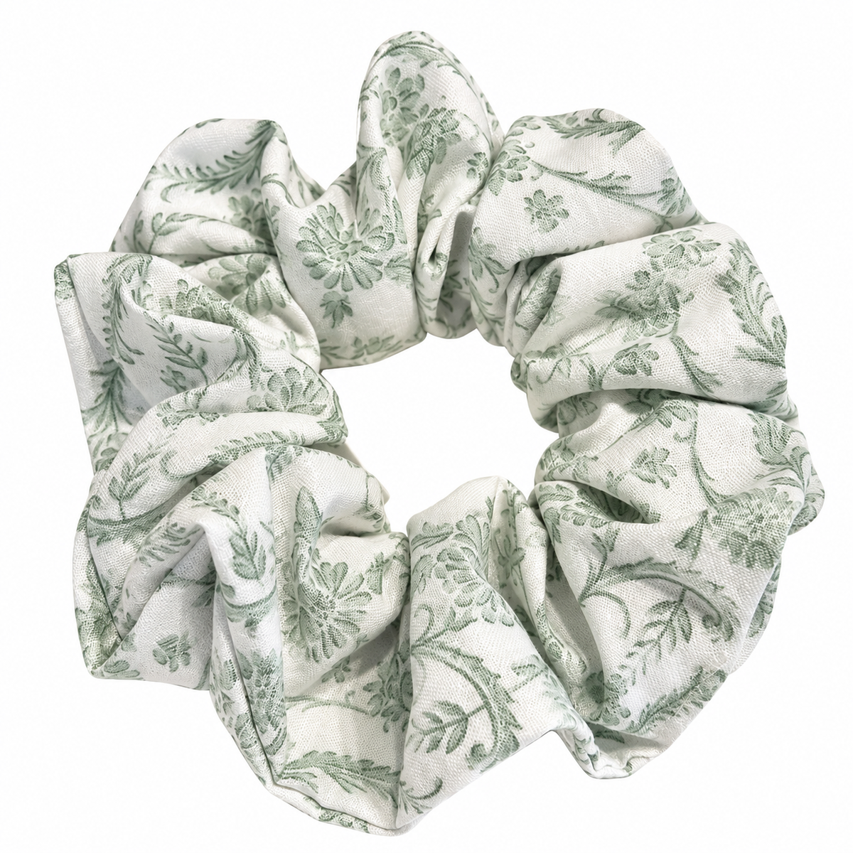 Grass Scroll Cotton Scrunchie