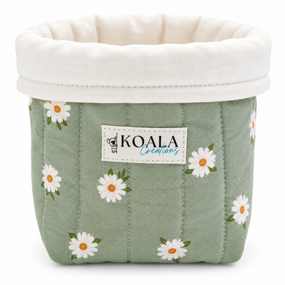 Sage Garden Quilted Vanity Bucket