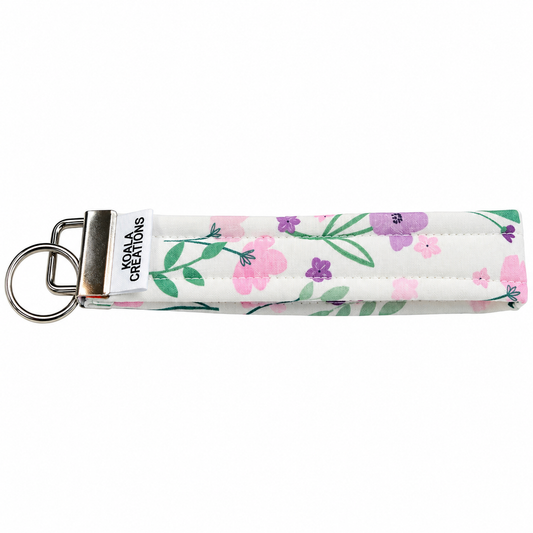 Lavender Blooms Keychain Wristlet