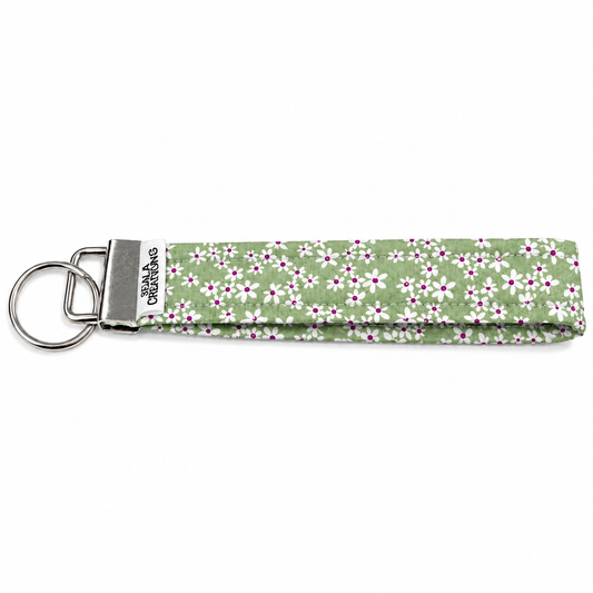 Lime Blossom Keychain Wristlet