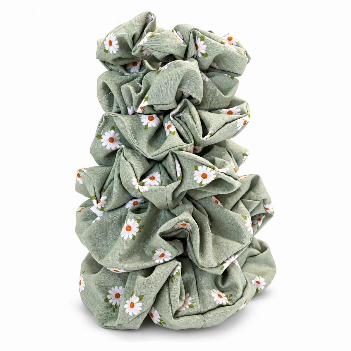 Sage Garden Cotton Scrunchie