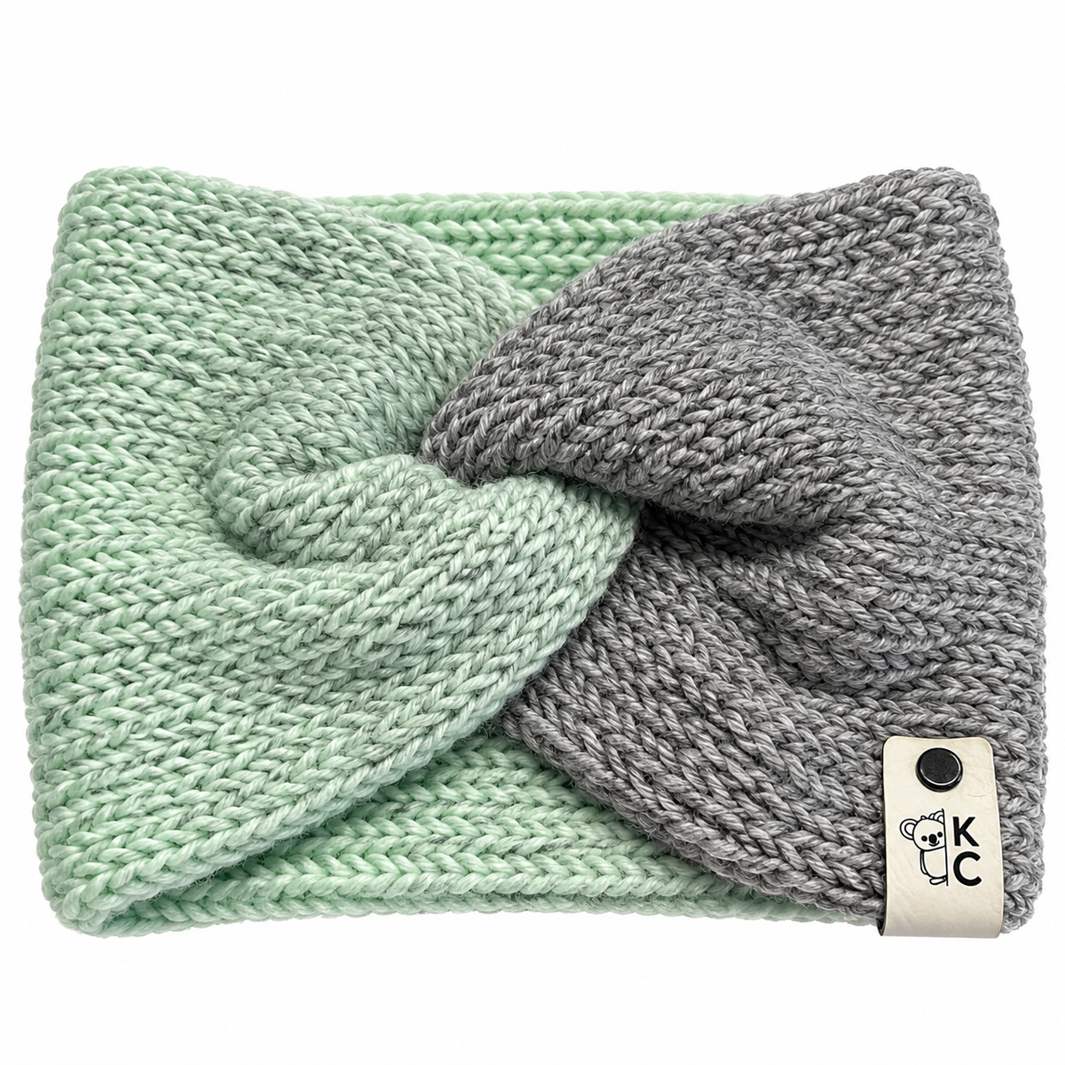 Minty Gray Ear Warmer Headband