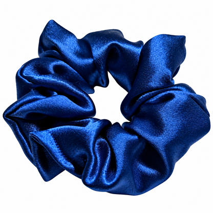 Royal Blue Satin Scrunchie