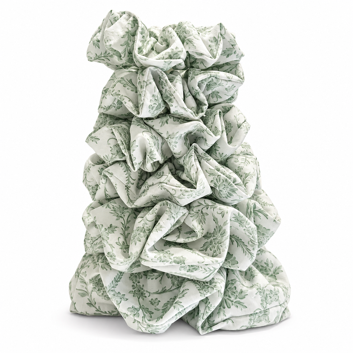 Grass Scroll Cotton Scrunchie