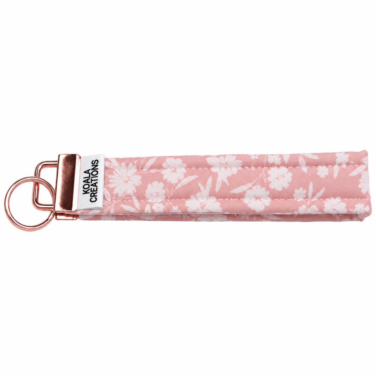 Coral Floral Keychain Wristlet