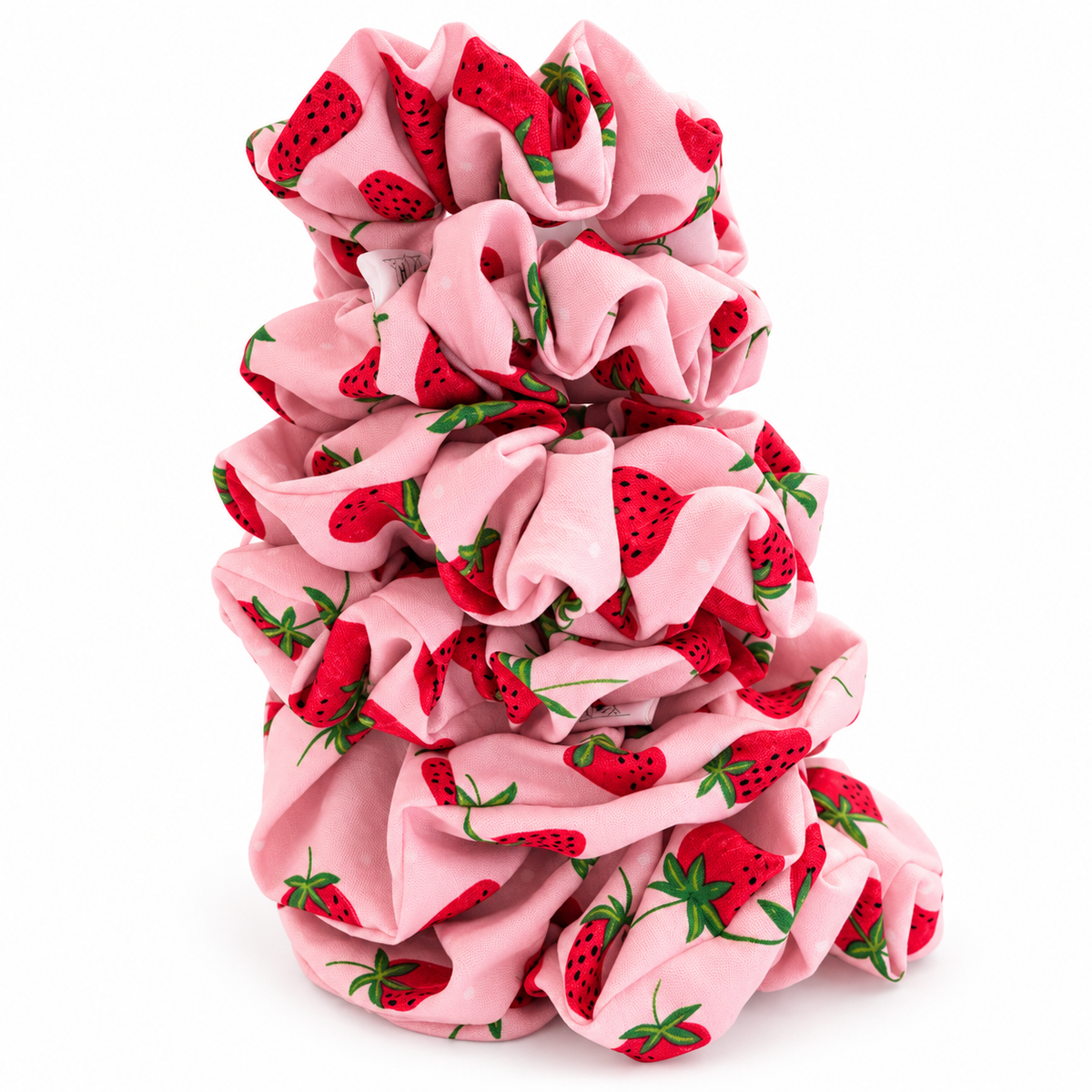 Strawberry Fields Cotton Scrunchie