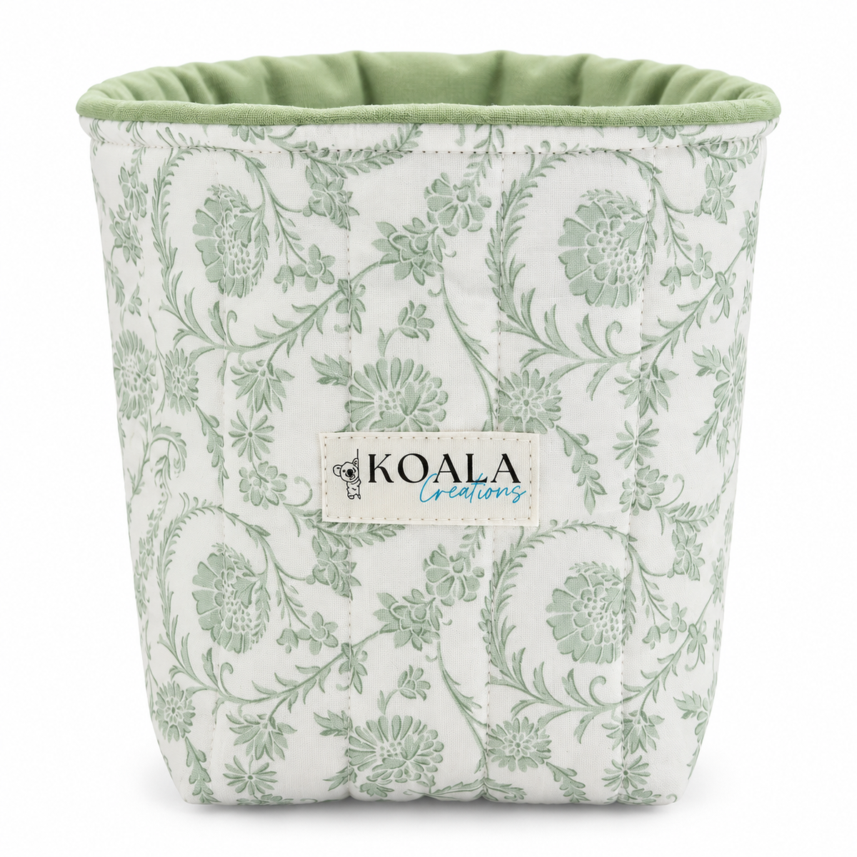 Grass Scroll Quilted Vanity Bucket