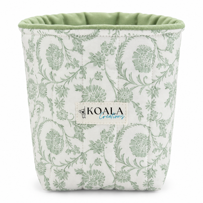 Grass Scroll Quilted Vanity Bucket