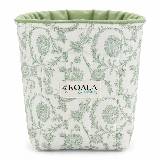Grass Scroll Quilted Vanity Bucket