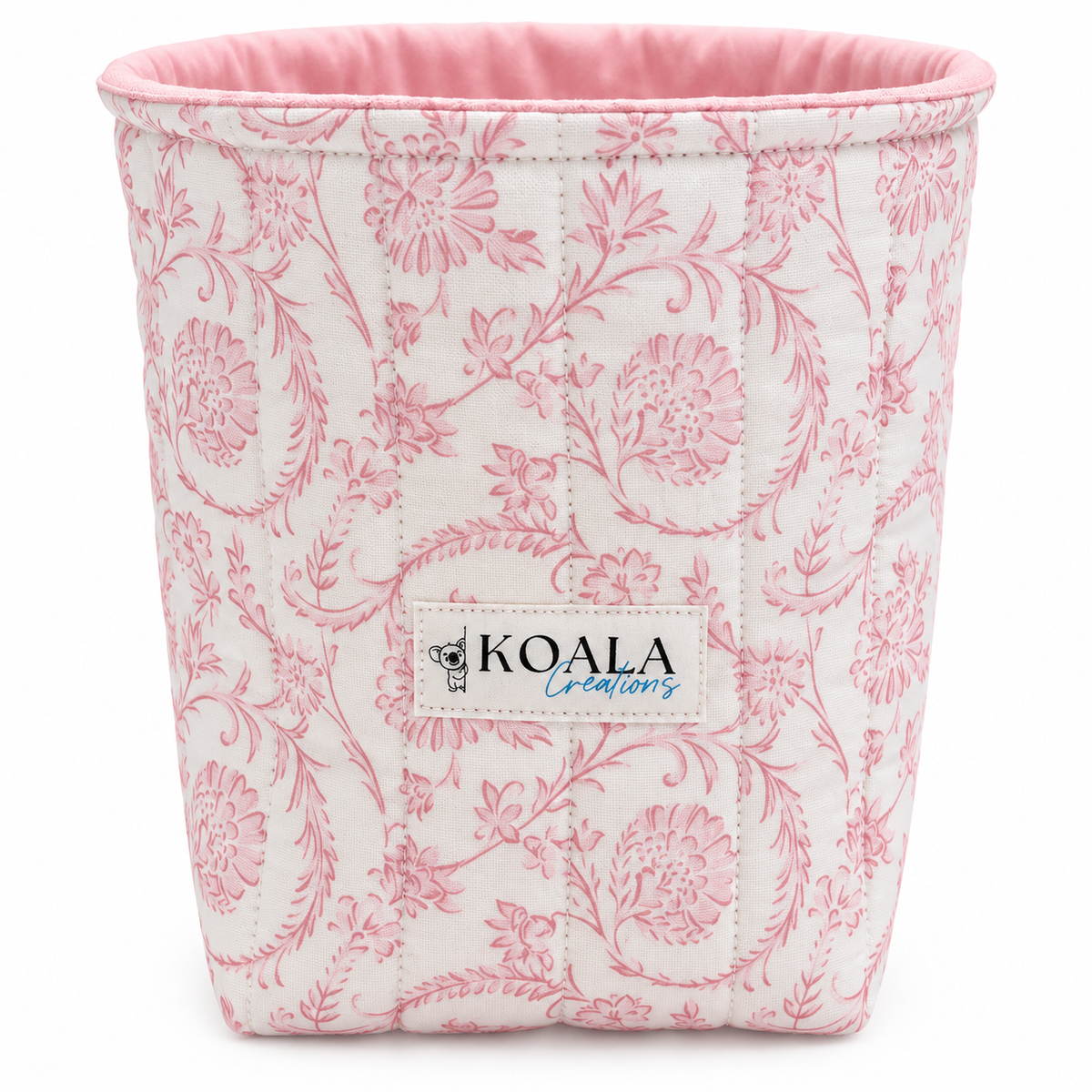 Rose Scroll Quilted Vanity Bucket