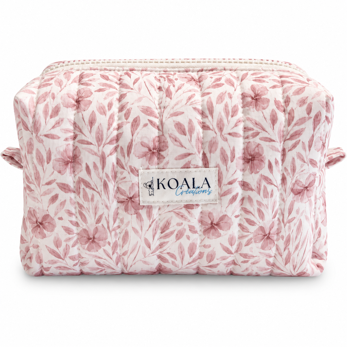 Blush Meadow Quilted Makeup Bag