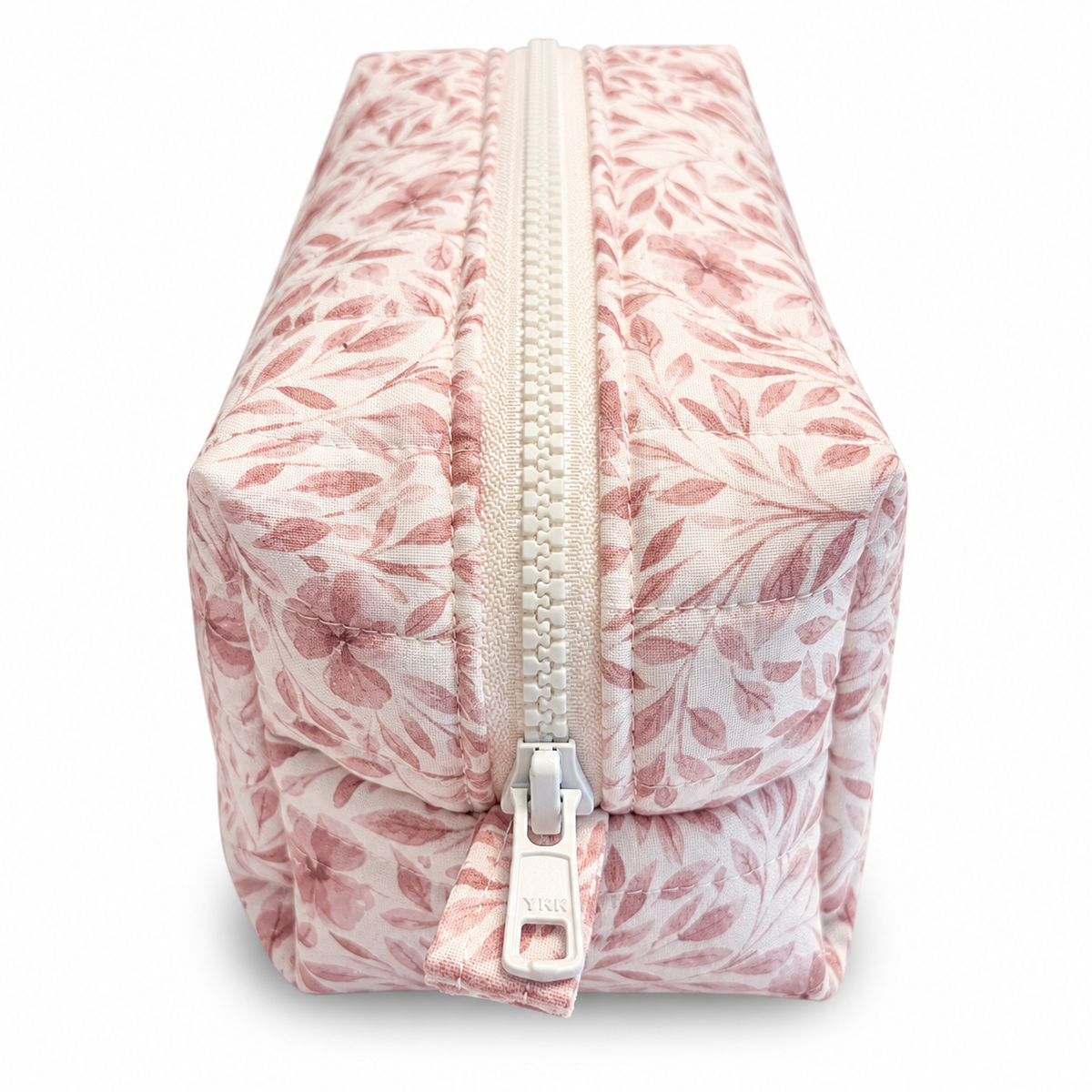 Blush Meadow Quilted Makeup Bag