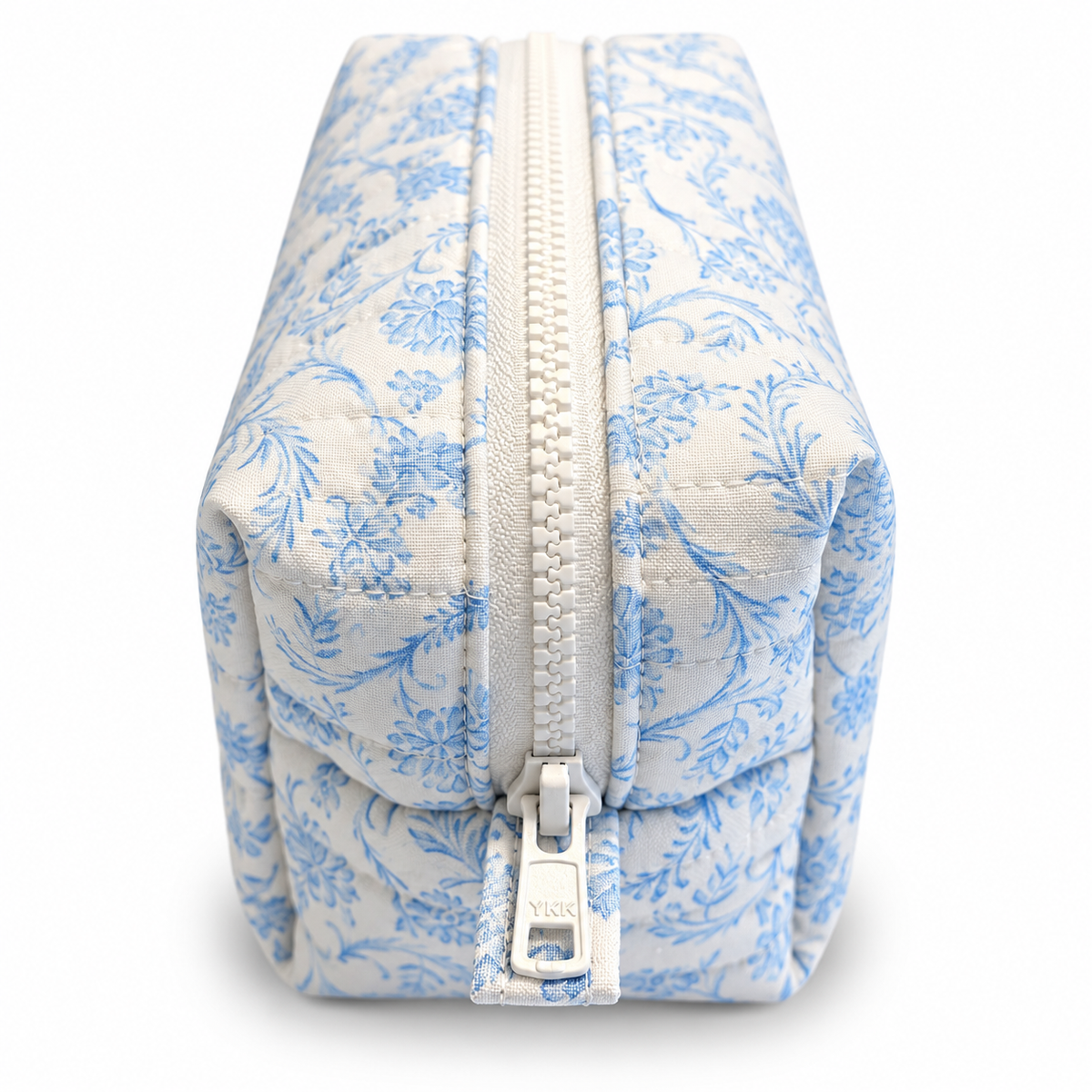 Porcelain Scroll Quilted Makeup Bag