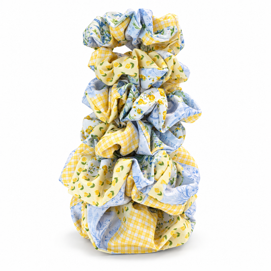 Lemonade Picnic Cotton Scrunchie