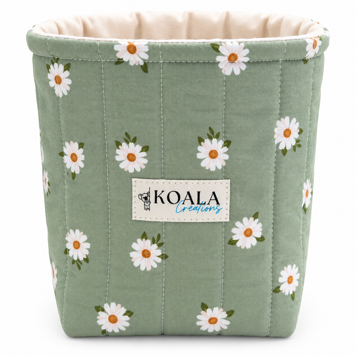 Sage Garden Quilted Vanity Bucket