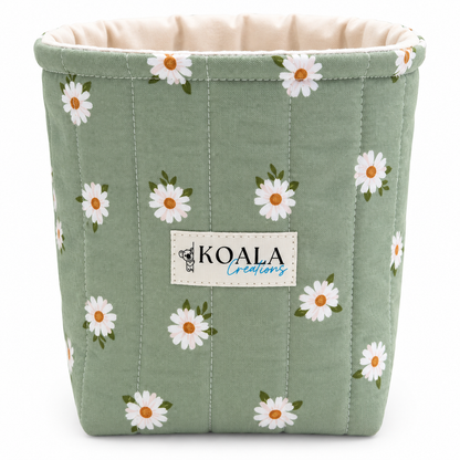 Sage Garden Quilted Vanity Bucket