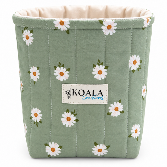 Sage Garden Quilted Vanity Bucket