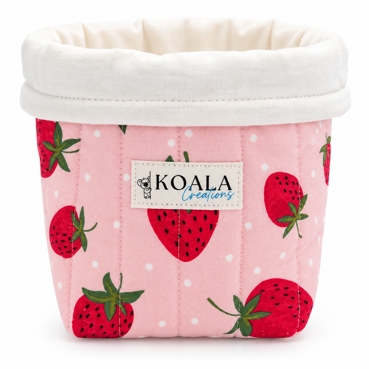 Strawberry Fields Quilted Vanity Bucket