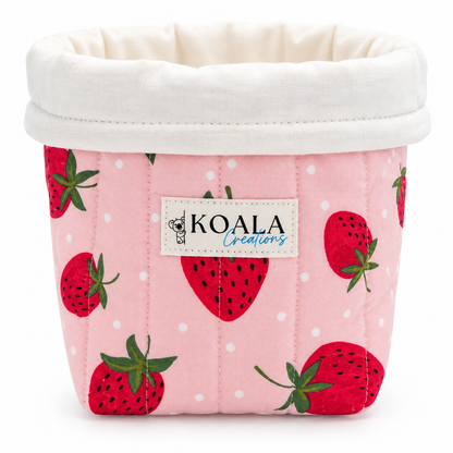 Strawberry Fields Quilted Vanity Bucket