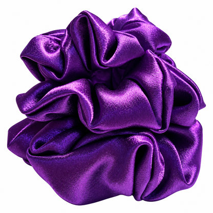 Royal Purple Satin Scrunchie