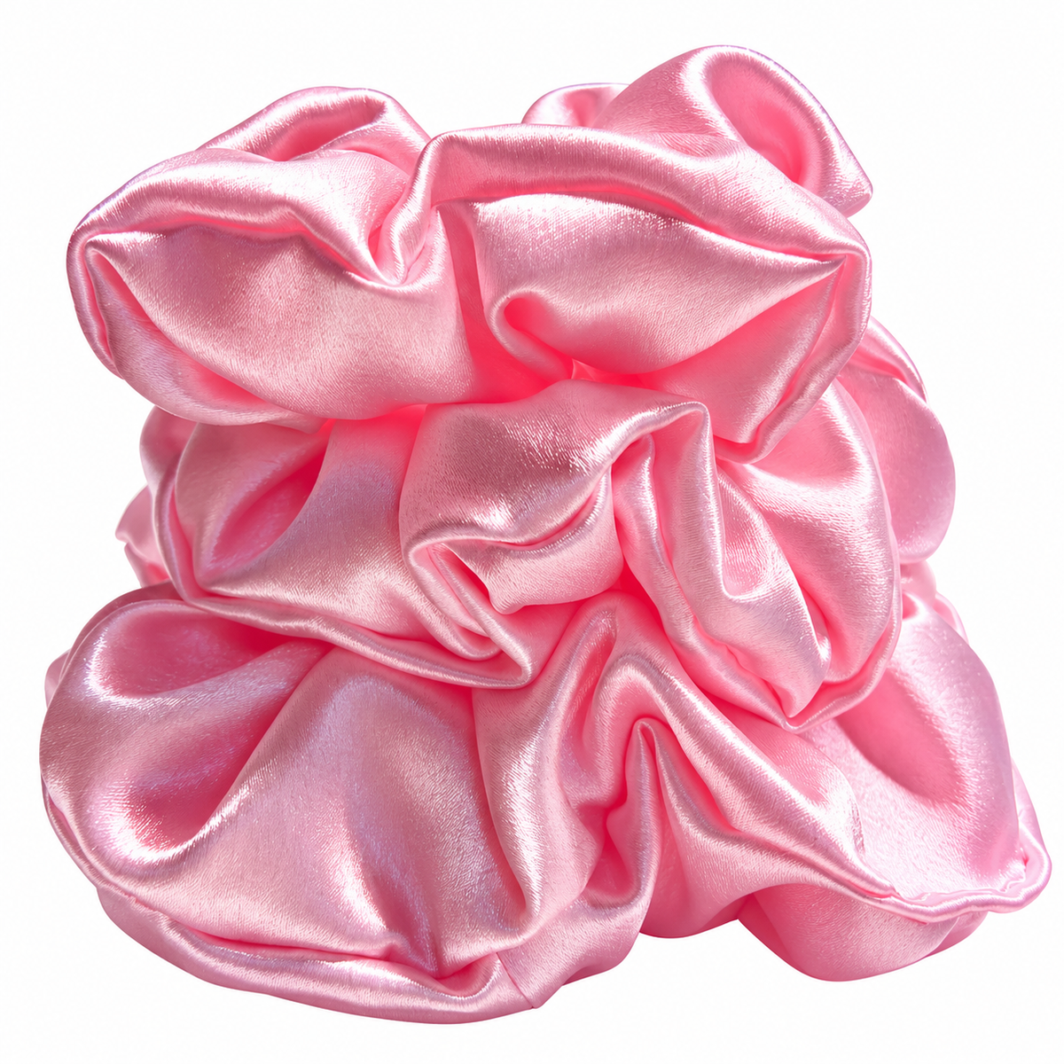 Bubblegum Pink Satin Scrunchie
