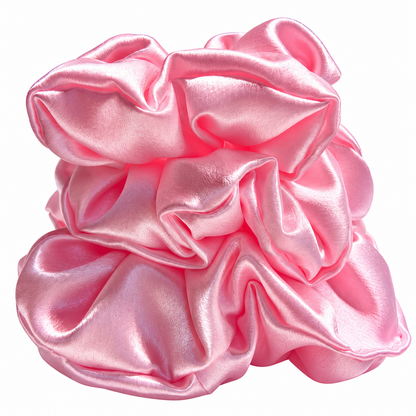 Bubblegum Pink Satin Scrunchie