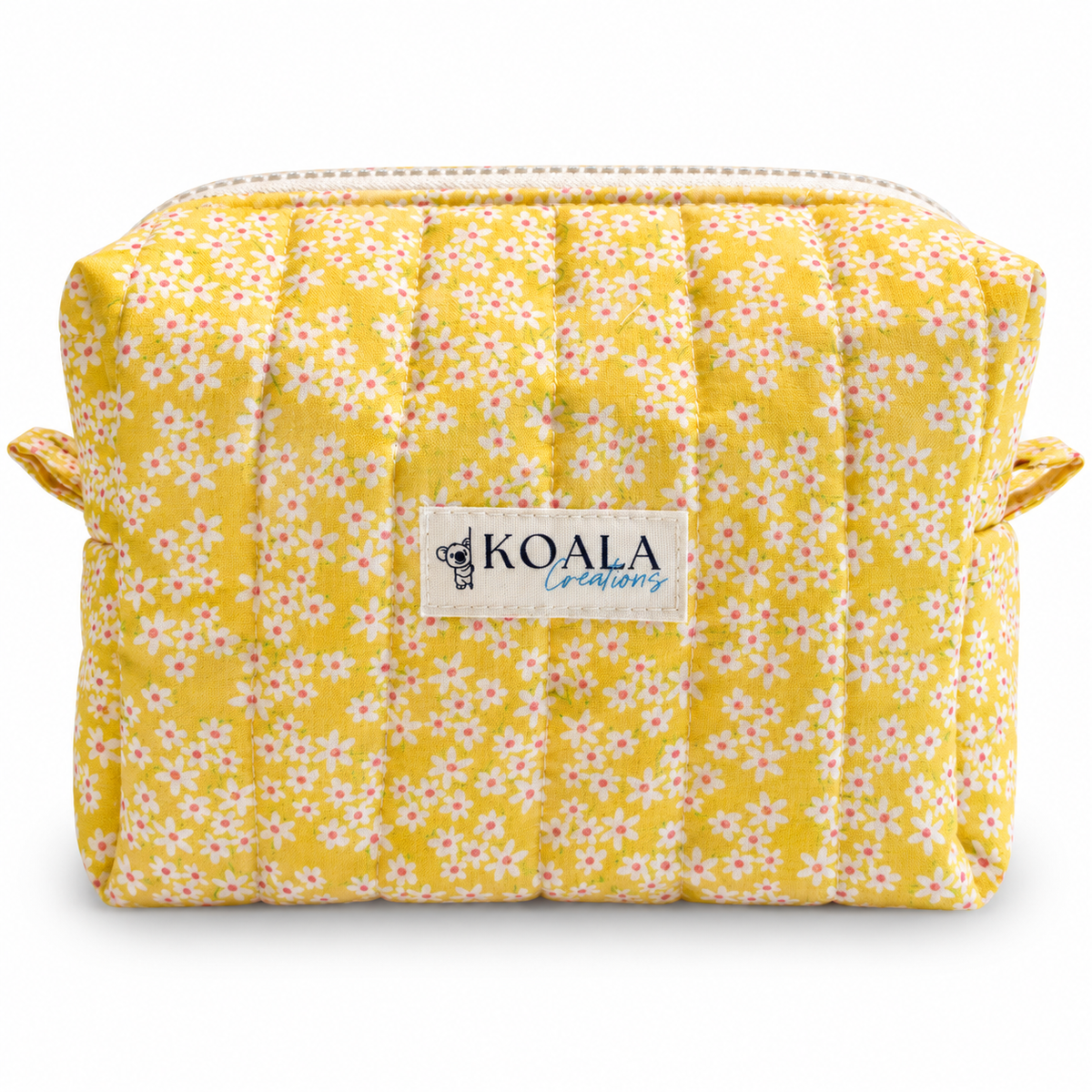 Sun Blossom Quilted Makeup Bag