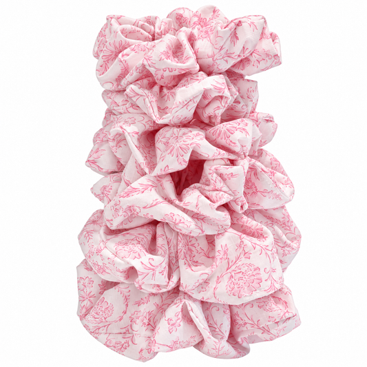 Rose Scroll Cotton Scrunchie