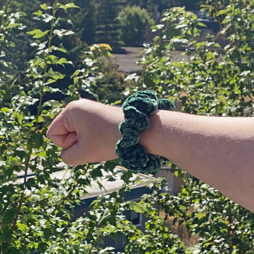 Crochet Velvet Scrunchies