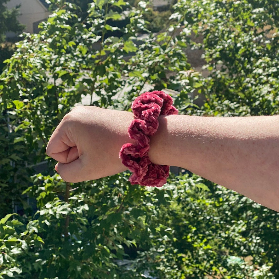 Crochet Velvet Scrunchies
