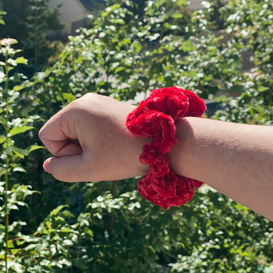 Crochet Velvet Scrunchies